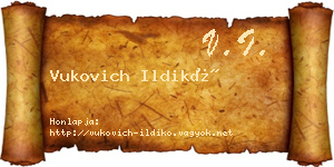 Vukovich Ildikó névjegykártya