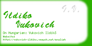 ildiko vukovich business card